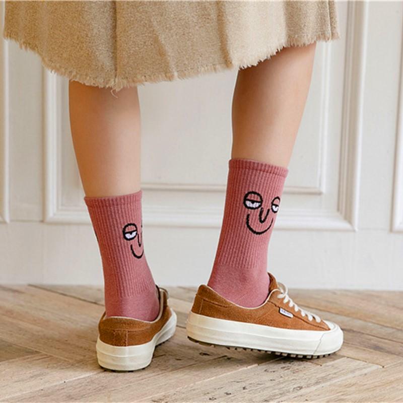 1 Pair Korea Funky Harajuku Trend Women Candy Colors Casual Funny Socks Girl Kawaii Socks Unisex Surprise Mid Women Crew Socks