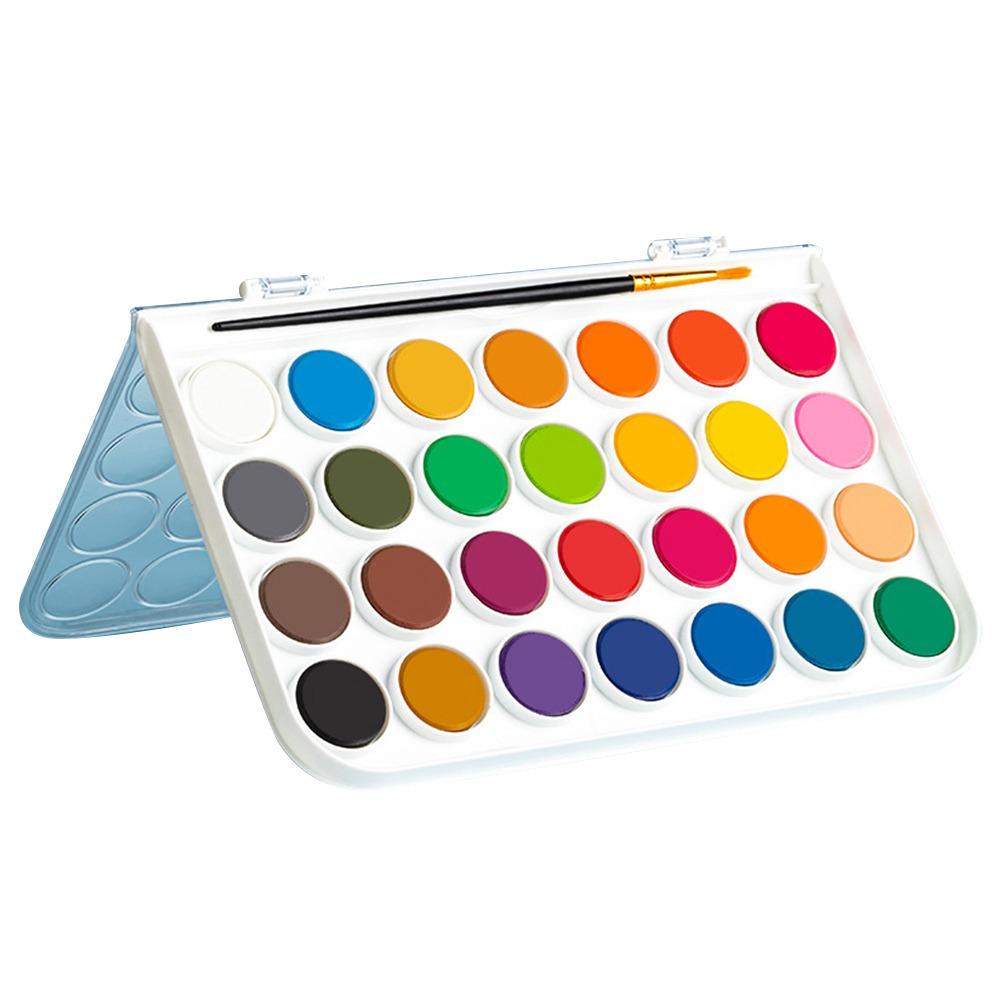 12/16/28/36/48 цветов с водяной кистью-ручкой, набор акварельных красок для рисования, принадлежности для рисования
