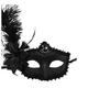 Элегантная кружевная маска-полулицо с перьями для вечеринки на Хэллоуин или маскарада