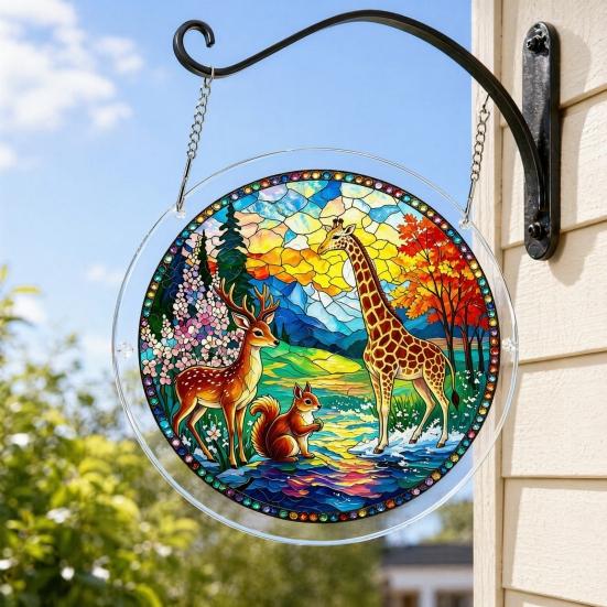 Collectible Puzzle Pendant Acrylic Suncatcher, Colorful Window Hanging, 7.48 Inch Sun Catcher Decoration Ornament, Ideal for Gifting And Home Decor
