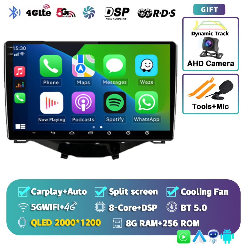 Android 14 Carplay Auto Car Radio For Toyota Aygo Peugeot 108 Citroen C1 2016-2020 Multimedia Video Player GPS Autoradio Stereo