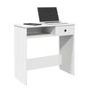 VidaXL White Desk 80x40x75 Cm Engineered Wood, Computer Desk, Standing Desk, Desk with Storage, Study Desk 860472