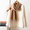Scarf Autumn and Winter Atmosphere Wool Solid Color Double Sided Scarf Shawl High End Commuting Warm Scarf
