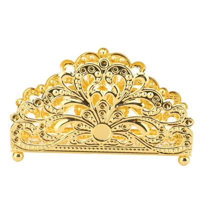 Настольная салфетница Золотой кованый металл Подставка-органайзер для салфеток для отеля, ресторана, дома, столовой