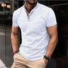 Новая мужская рубашка-поло, двухслойная рубашка с воротником-стойкой и короткими рукавами, модная свободная рубашка-боди
