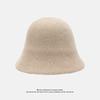Autumn and Winter Solid Color Warm Hat for Women Japanese Simple Knitted Fisherman Hat Korean Face-showing Small Chenille Casual Basin Hat