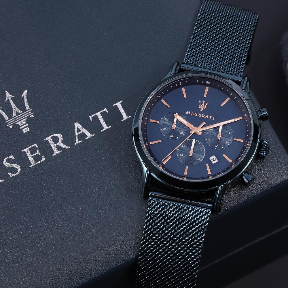 Maserati Мужские кварцевые часы-хронограф Epoca Blue Metal R8873618010