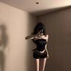 Чистая похоть красотки ретро сексуальный кружевной край бант принт с буквами топ-труба летний облегающий топ