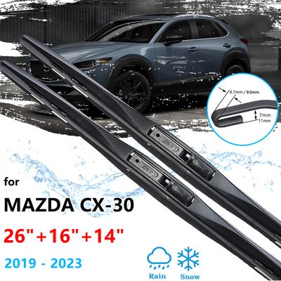 Для Mazda CX-30 CX30 DM ~ 2023 передние и задние щетки для дождя, набор щеток стеклоочистителя, лобовое стекло для очистки лобового стекла автомобиля