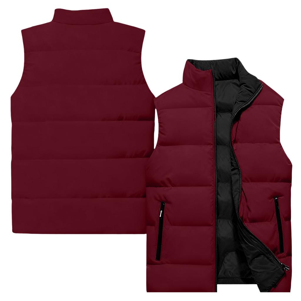 Ladies' Casual And Fashionable Sleeveless Vest Solid Color Cotton Jacket