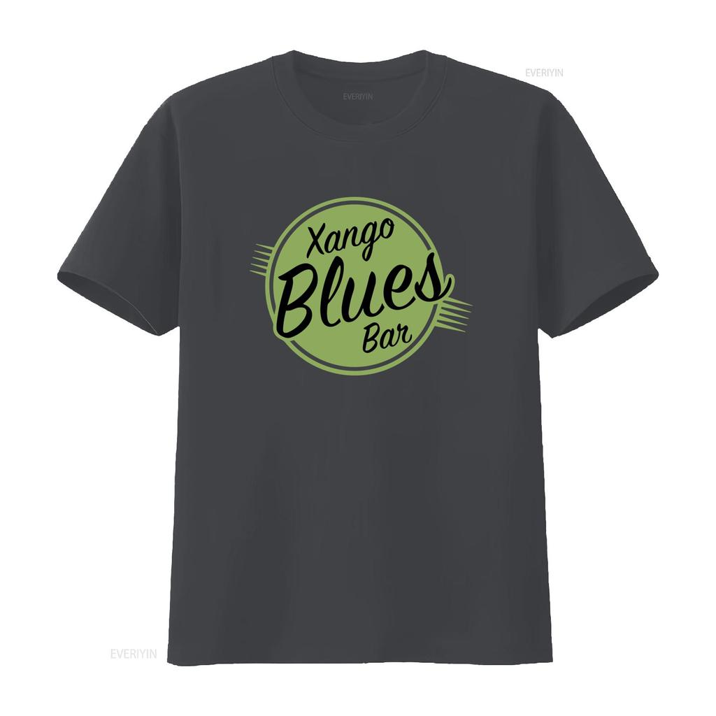 Футболка Xango Blues Bar в стиле Магната Пищевой Цепи для Модной Повседневной Носки Крутой Принт винтажный Стиранная Мягкая Дышащая мода