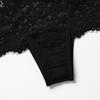 European and American lace splicing T-panties, female sexy simple bow hip lift hollow sex pants invisible panties