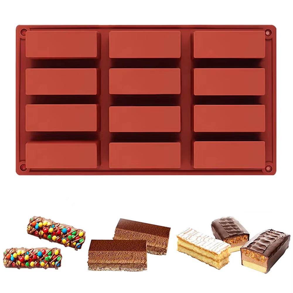 Silicone Cake Molds Cookie Chocolate Bar Molds Non-stick Durable Rectangle Candy Mold Baking Accessories Handmade Gifts