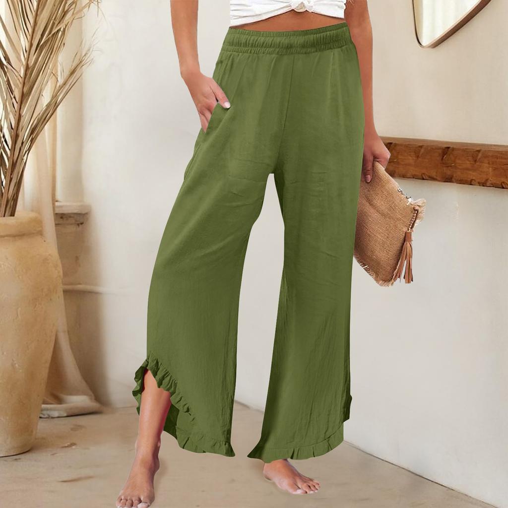 Женские брюки с карманами, деловые, повседневные, легкие, свободные брюки