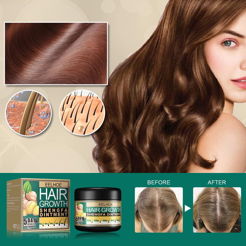 Ginger Hair Care Cream Hair Growth Anti-dandruff Anti-itchy Scalp Massage Stimulate Hair Follicles Smooth Hair Care Cream