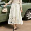 Women Summer Casual Lace Patchwork Long Skirts