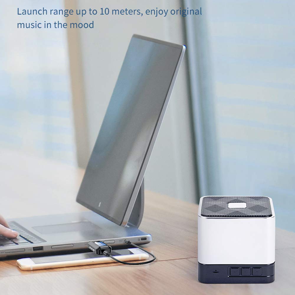 2 in 1 USB Bluetooth 5.0 Transmitter Receiver with LCD Display 3.5MM AUX Stereo for PC TV Car Headphones Wireless Adapter