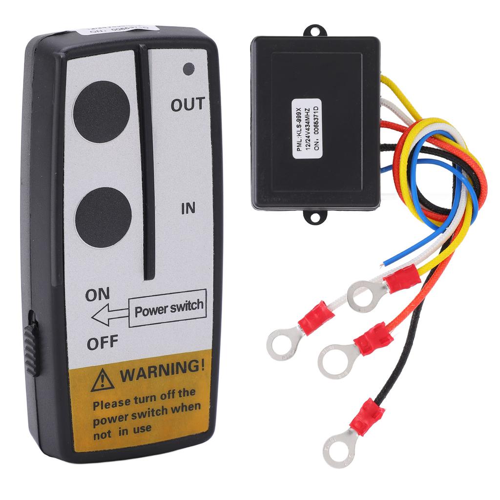 Комплект дистанционного управления беспроводной лебедкой с приемником 12 В 24 В, аксессуар дальнего действия 75 футов