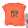 Mom Life Leopard Print Women Summer T Shirts Graphic Harajuku Tees Female Short Sleeve Round Neck
