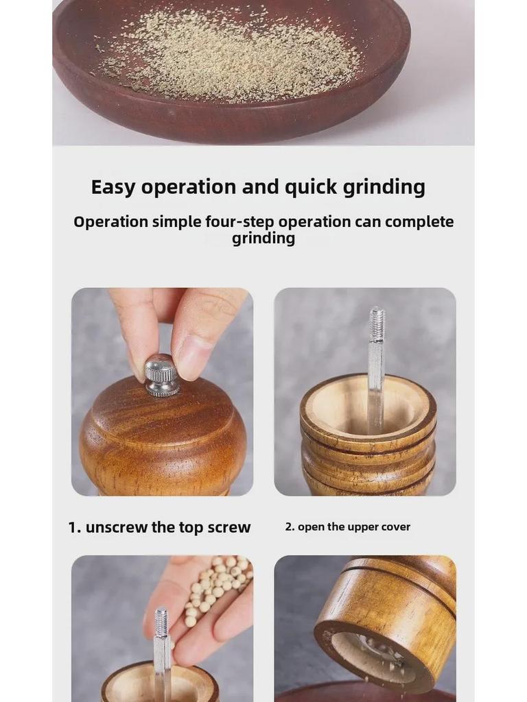 Старинная перечница из цельного дерева с керамическим сердечником