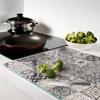 Decorative Glass Chopping and Serving Board Ceramic Tiles 80x52 cm