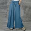 Ladies New European and American Large Size Loose Cotton and Linen Casual Trousers for Women