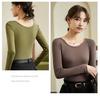 Женский термотоп Slim Fit с длинным рукавом и круглым вырезом для осени и зимы