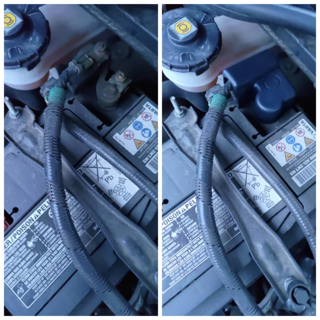 ABS Flame Retardance Battery Negative Protective/Dustproof Cap/Cover for HONDA CIVIC X 10TH Gen 2016-2019 Car Accessories