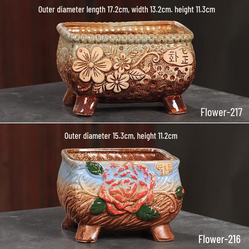 Большой керамический горшок для суккулентов