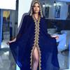 Womne Muslim Dress Embroidered Beads Abaya Dress Muslimah Hooded Robe Chiffon Kaftan Long Dress Middle East Africa Maxi Dress