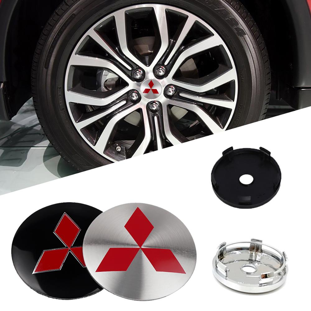 4Pcs 56/60mm Car Emblem Wheel Center Hub Cap Auto Accessories For Mitsubishi 9 Ralliart EX ASX L200 Colt Outlander Pajero Cross