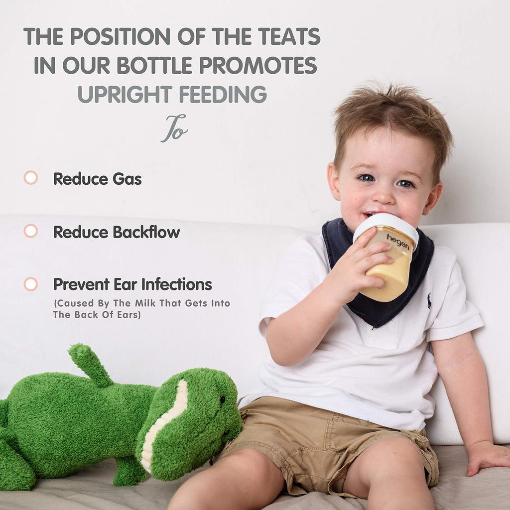 Hegen PCTO Press Close Twist Baby Feeding Bottle PPSU Slow Flow Teeto 150ml/5oz