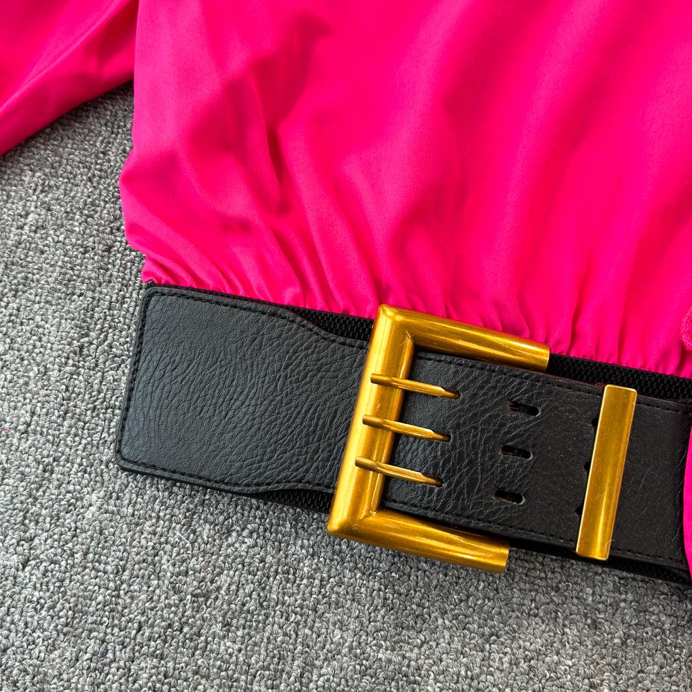 Шикарная блузка Blusas De Mujer с косым воротником и воланами, нерегулярная блузка Ins для женщин, однотонная, со складками на поясе, Camisas, летняя дропшиппинг