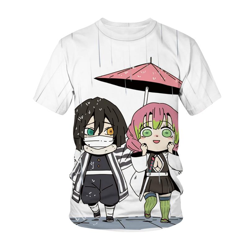 Футболка для мужчин и женщин, аниме, 3D принт, уличная одежда, Demon Slayer Kimetsu No Yaiba, Harajuku, модная футболка, футболка унисекс, топы, одежда