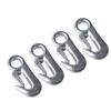 4Pcs Trailer Snap Hook 90mm Iron Tow Hook Safety Chain Hook Hardware with Latch for Industry Marine