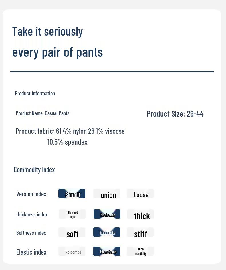 Fengxun Men's Thickened Straight-Leg Casual Pants FX7K015-S1