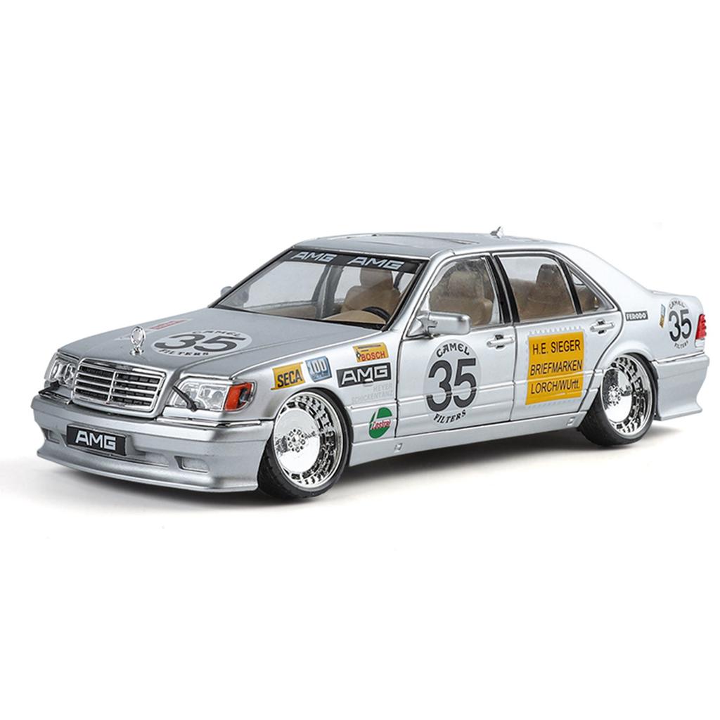 Simulation 1/24 Scale Mercedes Benz S W140 320SEL Modified Version Alloy Racing Car Diecast Model Collection Decorative Gift Boys