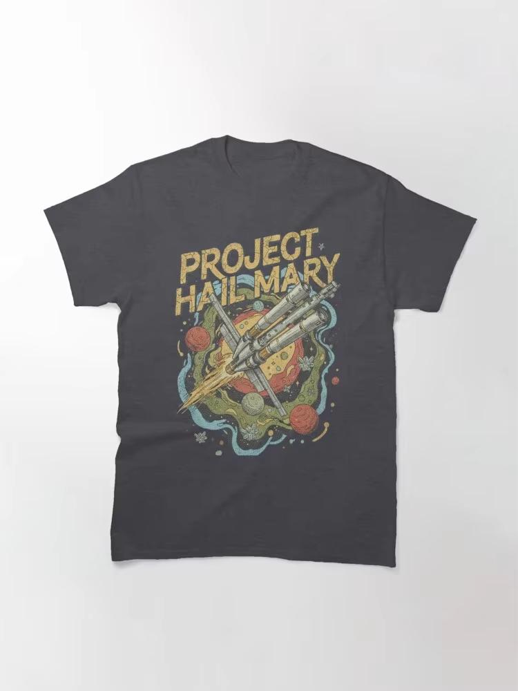 New movie Project Hail Mary graphic Cotton unisex shirt Summer Unisexs Fashion oversized Tshirt Novels movie merchandise