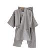 Japanese Spring and Summer Men's Kimono Pajamas Cotton Double-layer Gauze Loose Pajamas Set In Long-sleeved Kimono
