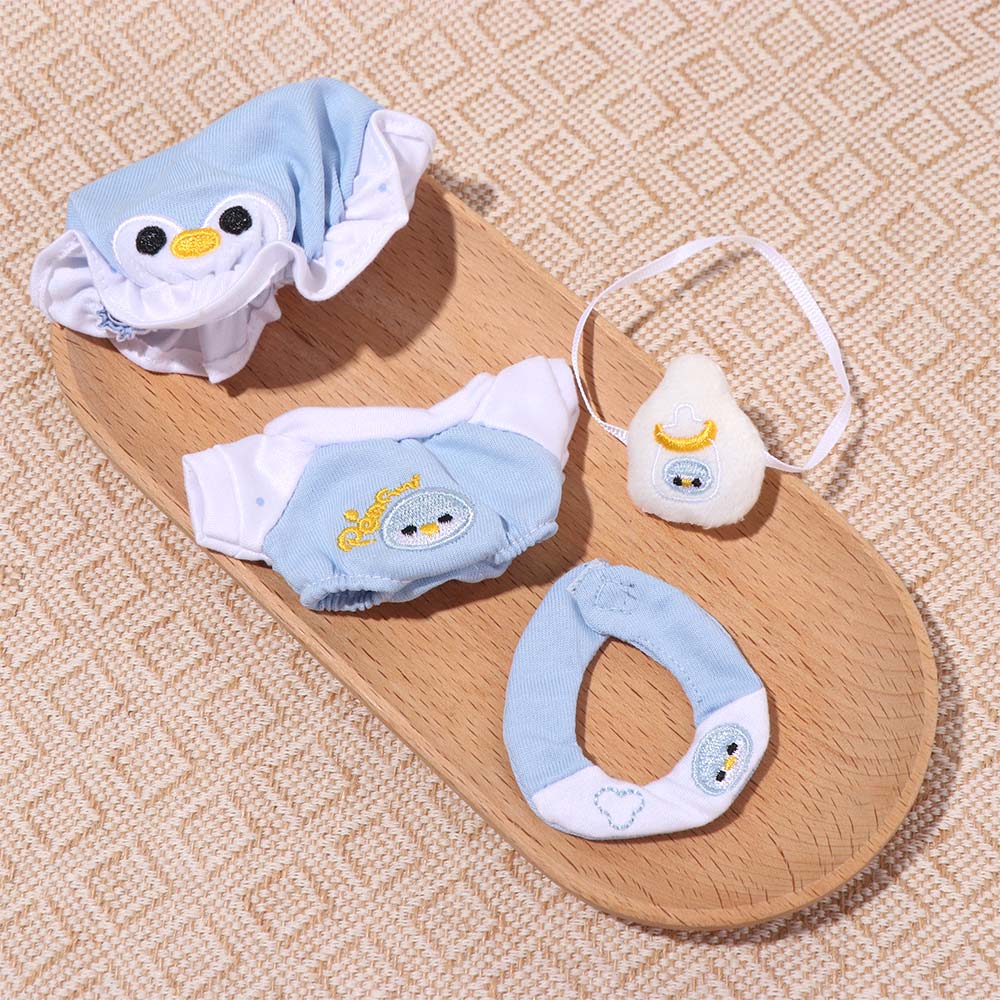 1 set Penguin Baby 10cm Cotton Doll Clothes Baby Bottle 10cm Doll Clothes Kids Gift