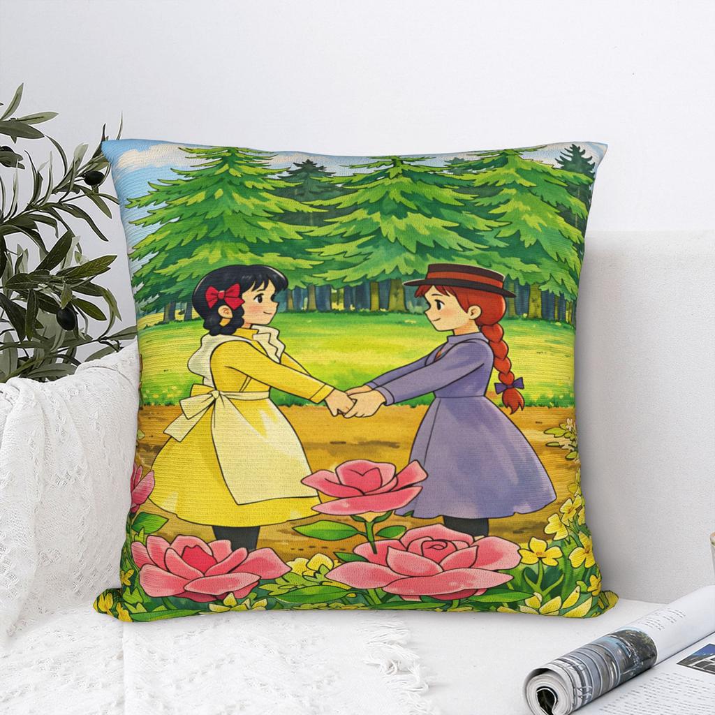 Anne of Green Gables Pillow Case Comfy Pillow Cover Novelty Pillowcases For Office Car Home Decor