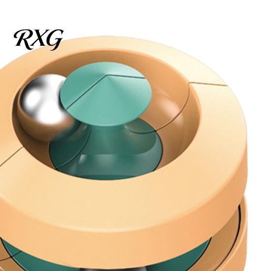 Marble Spinner Fidget Toy Rolling Ball Toy, Rotatable Spinning Top Stress Relief Travel-friendly Double Track Run Fingertip Gyro for Adults