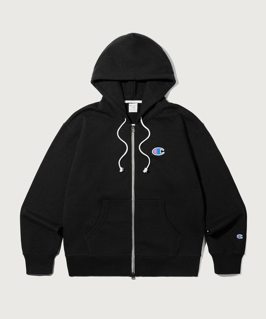 Champion Худи на молнии свободного кроя с логотипом Heritage Черный