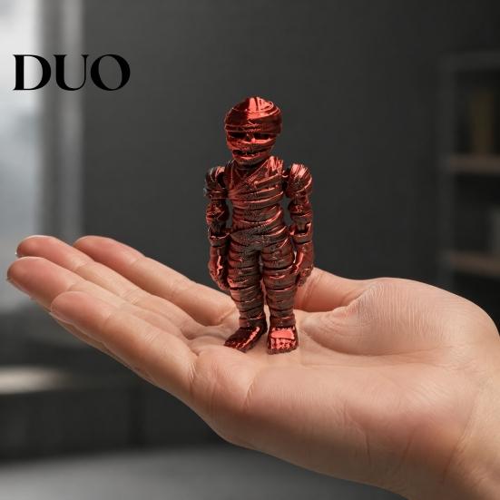 Trendy Room Decor 3D Printed Pharaoh Sarcophagus Mummy Set, Articulated Figurine with Atmospheric Scene Layout Storage Case, Collectible Ancient