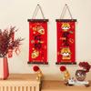 1 Pair Velvet Horse Year Hanging Pendant Traditional New Year Door Couplet  Living Room