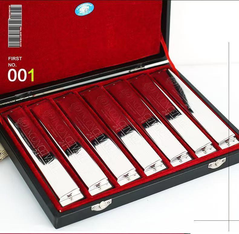 Набор губных гармоник Swan: 24-луночный, 7-предметный, 12-предметный Ящик для Студентов и Взрослых. Включает клавиши от A до G, идеально подходит для начинающих.