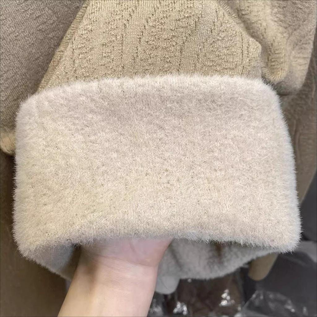 Цельный бархатный свитер, женский толстый бархатный пуловер, полувысокий ворот, вязаный свитер, внутренний топ, модный на осень и зиму