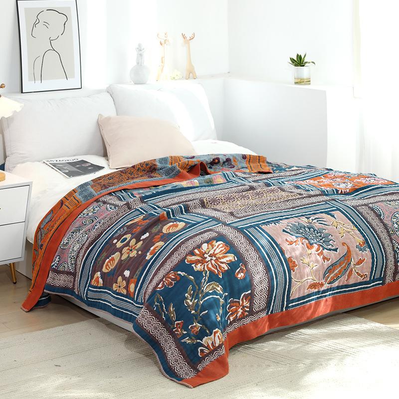 Leisure Blanket and Throws Soft Blanket Cotton Gauze Sofa Towel Boho Bed Cover King Size