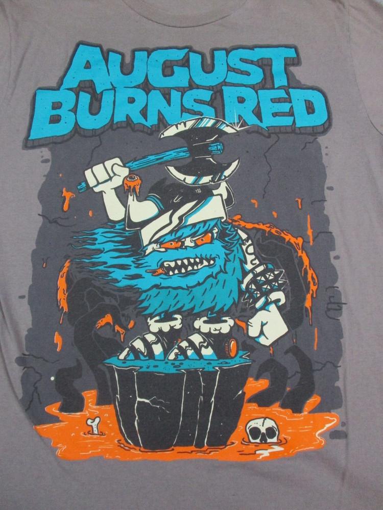 Vintage August Burns Red Charcoal Color 100% Cotton Size S-4XL Shirt BL190 Unisex T-Shirt