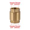 1Pc 1/2” 3/4”1” Female Thread NPT Brass Thread In-Line Spring Check Valve One-Way Anti Backflow Valve Water Control Float Valve
